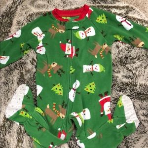 Carter’s toddler Christmas fleece footie Pj’s